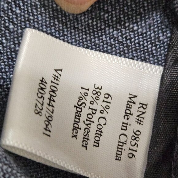 Coldwater Creek Jacket Size 16 Pintucked Blue Denim Snap Front Metallic Gold - Picture 9 of 11